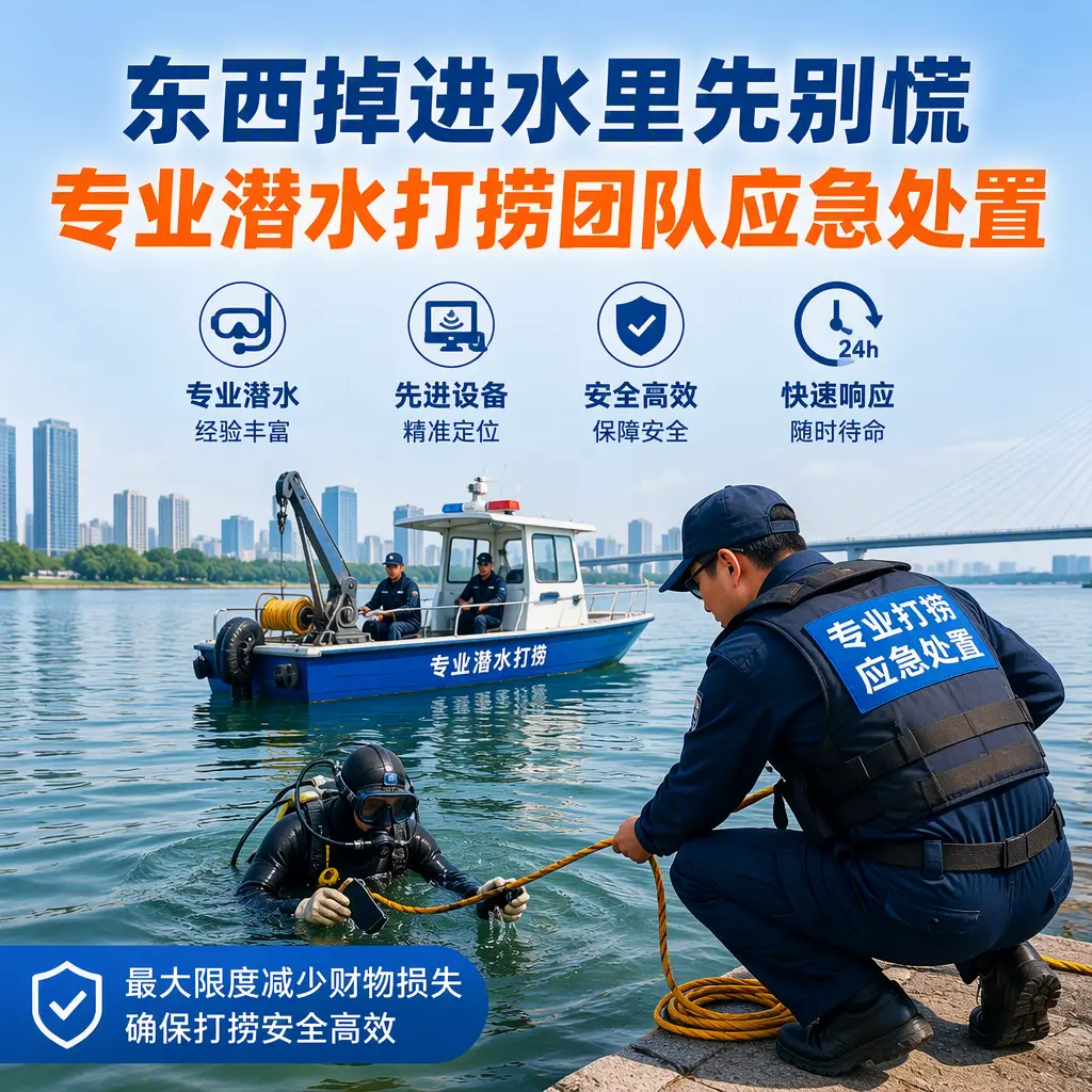 东港东西掉进水里先别慌，专业潜水打捞团队应急处置
